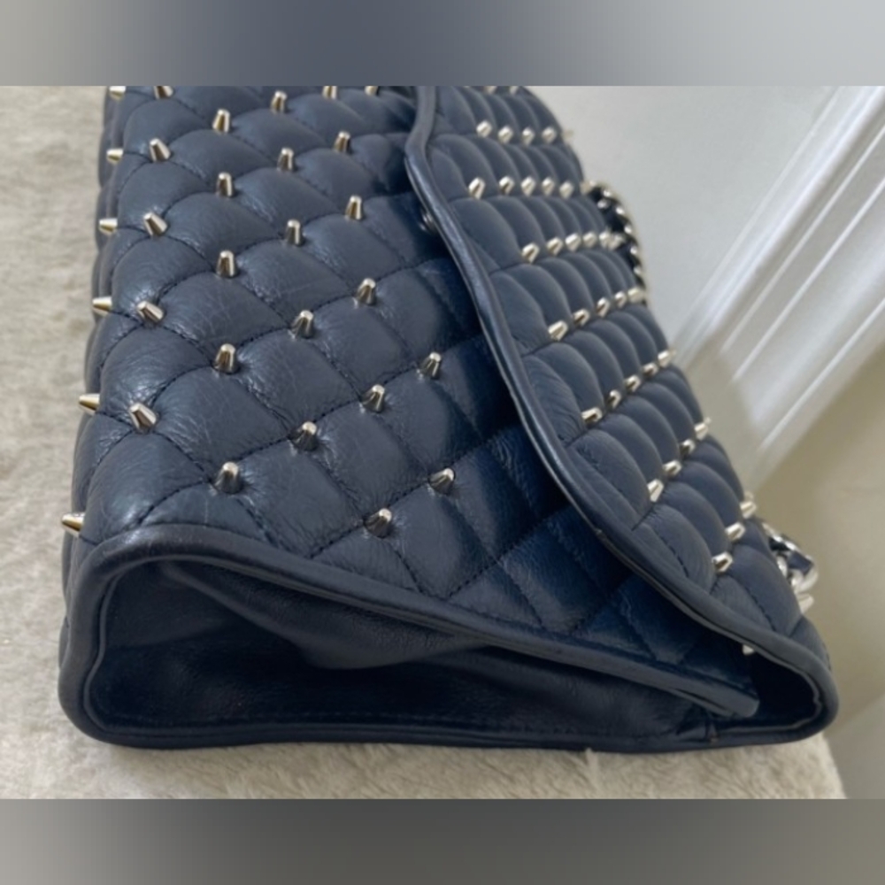 Rebecca Minkoff Quilted Crossbody - Studs And Navy Blue - Picture 5 of 14